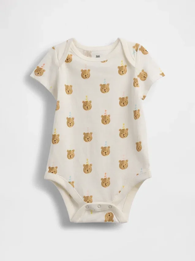 Baby First Favorites Κορμάκι από βιολογικό βαμβάκι με το αρκουδάκι Brannan