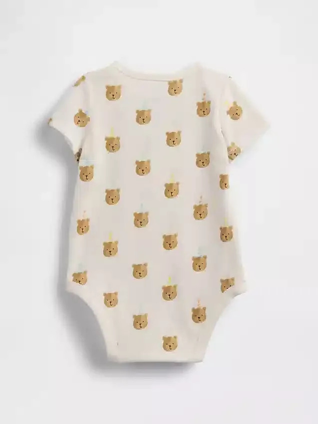 Baby First Favorites Κορμάκι από βιολογικό βαμβάκι με το αρκουδάκι Brannan
