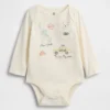 Baby First Favorites Κορμάκι από βιολογικό βαμβάκι με τσέπη και λογότυπο NYC