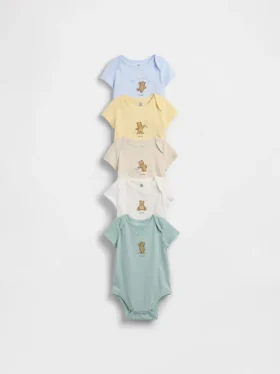 Baby First Favorites Κορμάκι από βιολογικό βαμβάκι (πακέτο 5 τεμαχίων)
