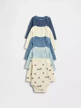 Baby First Favorites Κορμάκι από βιολογικό βαμβάκι (πακέτο 5 τεμαχίων)