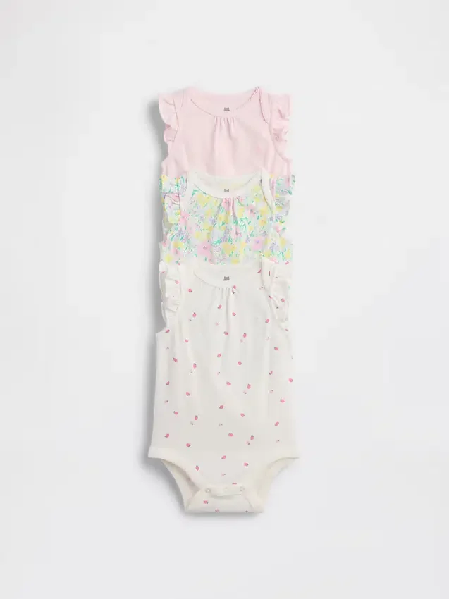 Baby First Favorites Κορμάκι από βιολογικό βαμβάκι (Σετ 3 τεμαχίων)