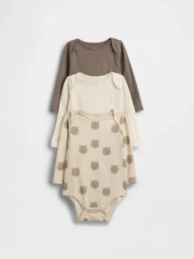 Baby First Favorites Κορμάκι από βιολογικό βαμβάκι (Σετ 3 τεμαχίων)