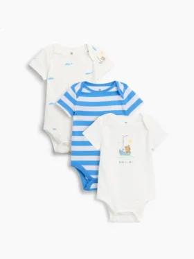 Baby First Favorites Κορμάκι από βιολογικό βαμβάκι (Σετ 3 τεμαχίων)