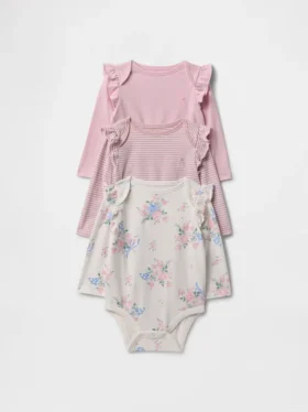Baby First Favorites Κορμάκι από βιολογικό βαμβάκι (Σετ 3 τεμαχίων)
