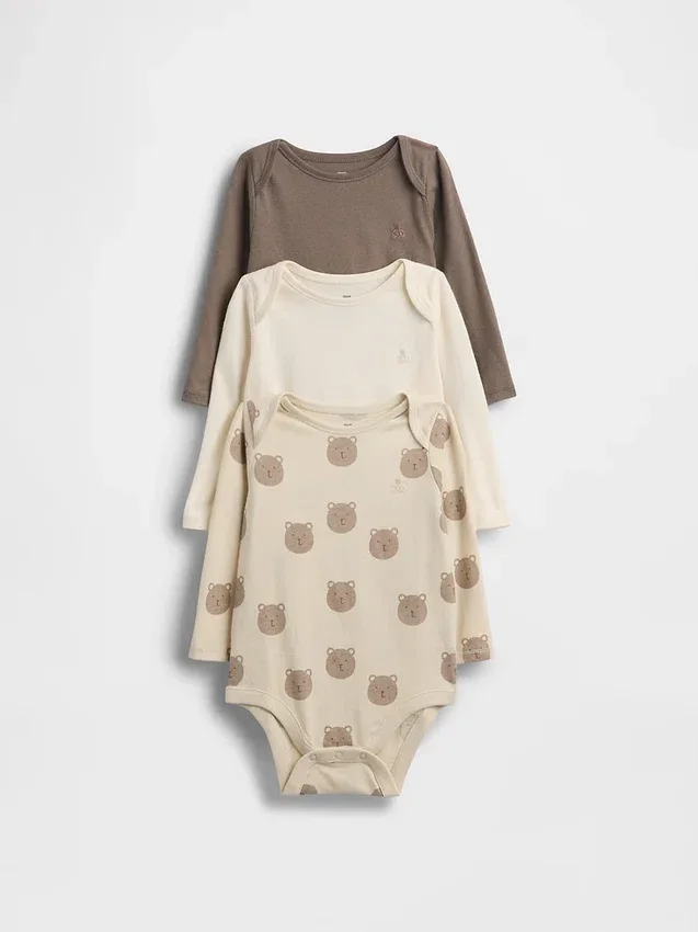 Baby First Favorites Κορμάκι από βιολογικό βαμβάκι (Σετ 3 τεμαχίων)