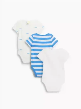 Baby First Favorites Κορμάκι από βιολογικό βαμβάκι (Σετ 3 τεμαχίων)