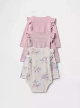 Baby First Favorites Κορμάκι από βιολογικό βαμβάκι (Σετ 3 τεμαχίων)