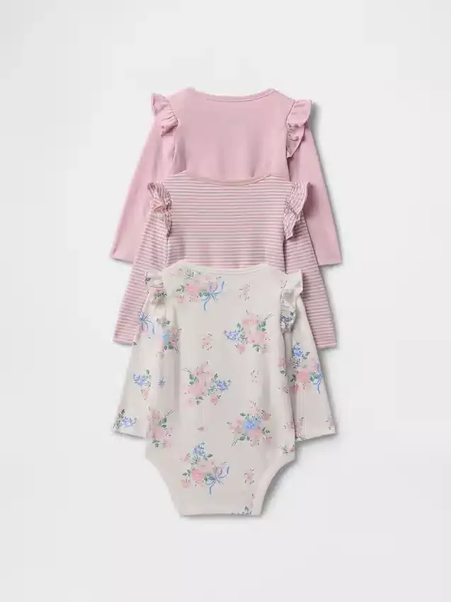 Baby First Favorites Κορμάκι από βιολογικό βαμβάκι (Σετ 3 τεμαχίων)