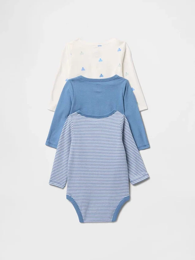 Baby First Favorites Κορμάκι από βιολογικό βαμβάκι (Σετ 3 τεμαχίων)