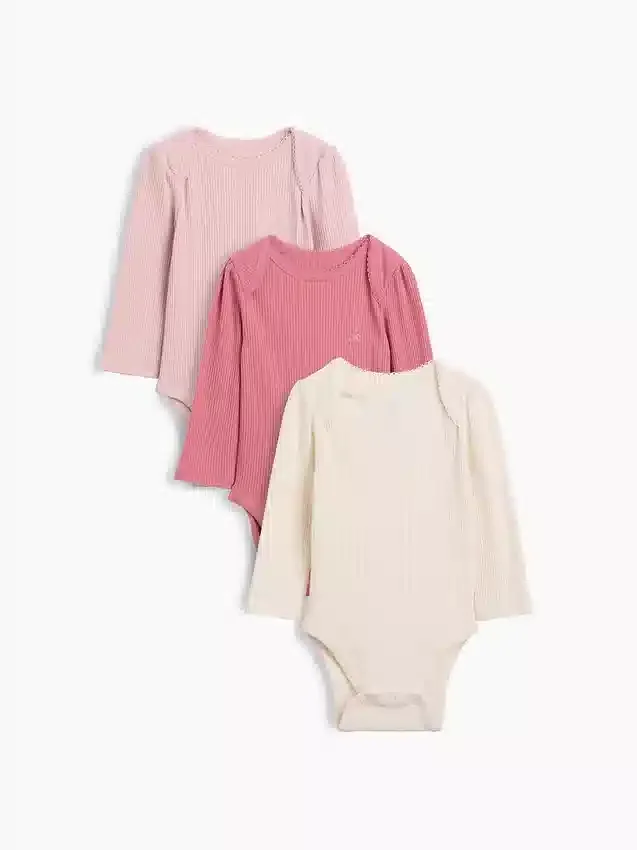 Baby First Favorites Κορμάκι με λεπτές ραβδώσεις (Σετ 3 τεμαχίων)