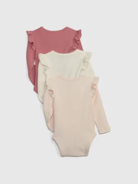 Baby First Favorites Κορμάκι με λεπτές ραβδώσεις (Σετ 3 τεμαχίων)