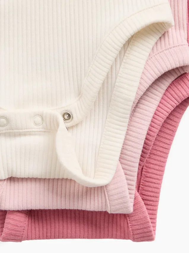 Baby First Favorites Κορμάκι με λεπτές ραβδώσεις (Σετ 3 τεμαχίων)