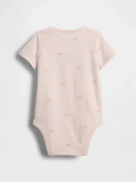 Baby First Favorites Οργανικό βαμβακερό κορμάκι με φιόγκο