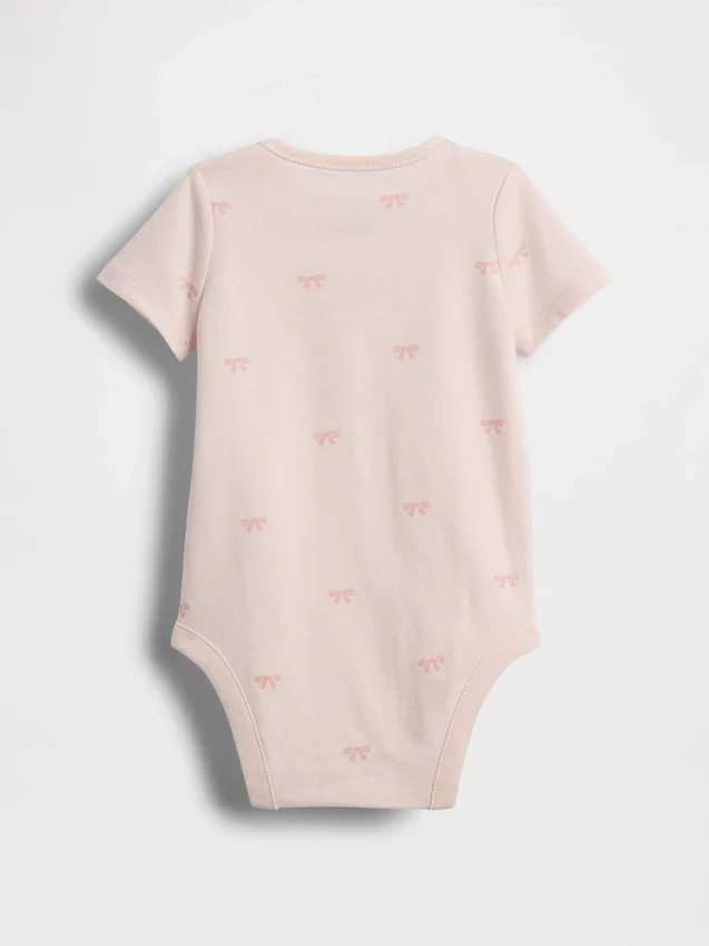 Baby First Favorites Οργανικό βαμβακερό κορμάκι με φιόγκο
