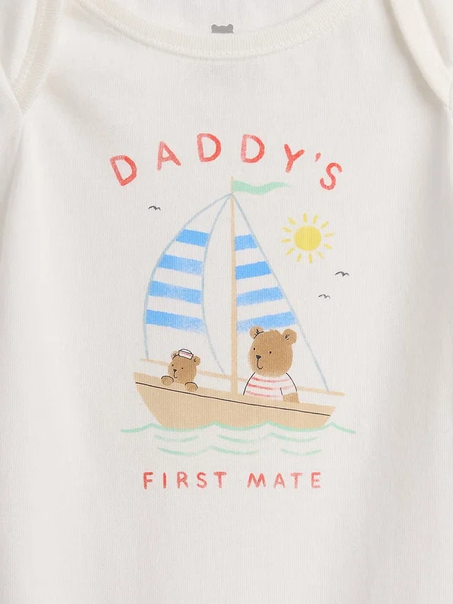 Baby First Favorites Οργανικό βαμβακερό κορμάκι με σχέδιο