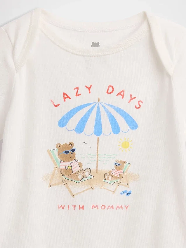 Baby First Favorites Οργανικό βαμβακερό κορμάκι με σχέδιο