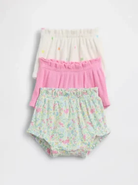 Baby First Favorites Παντελονάκια με βολάν και ραβδωτό πλεκτό (Σετ 3 τεμαχίων)