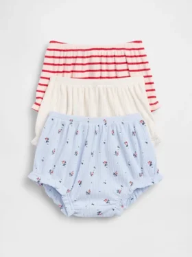 Baby First Favorites Παντελονάκια με βολάν και ραβδωτό πλεκτό (Σετ 3 τεμαχίων)