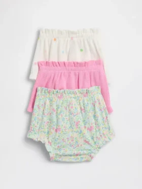 Baby First Favorites Παντελονάκια με βολάν και ραβδωτό πλεκτό (Σετ 3 τεμαχίων)