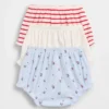 Baby First Favorites Παντελονάκια με βολάν και ραβδωτό πλεκτό (Σετ 3 τεμαχίων)