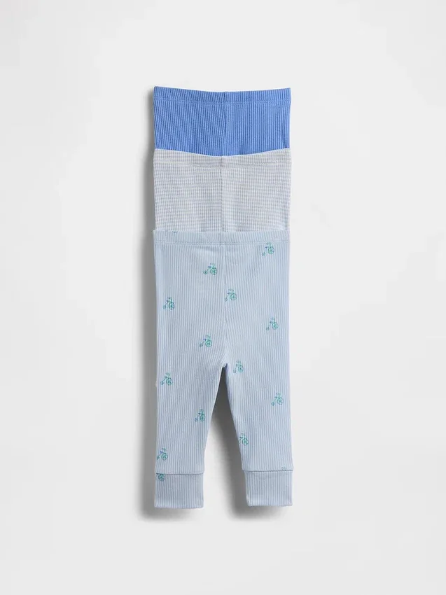 Baby First Favorites Παντελόνια με λεπτές ραβδώσεις και εύκολη εφαρμογή (Σετ 3 τεμαχίων)