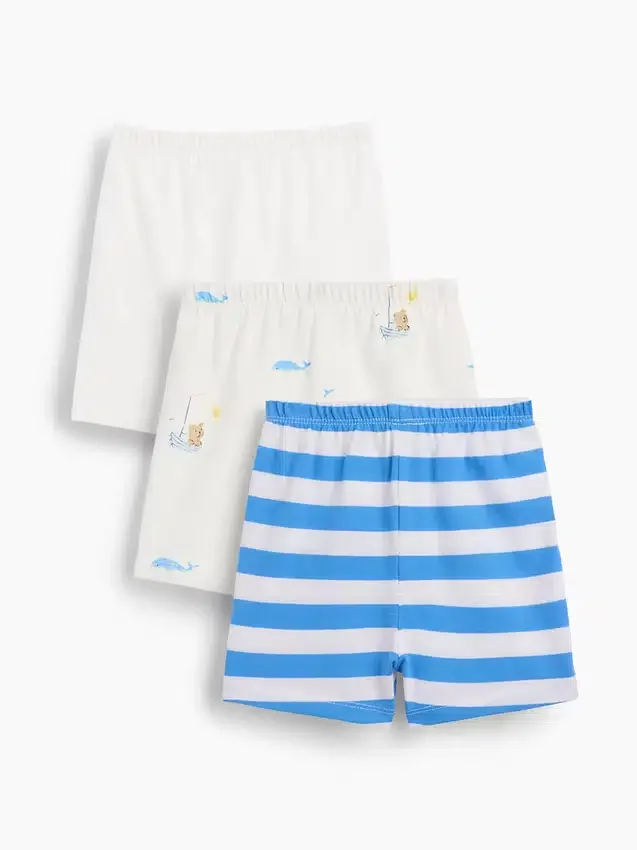 Baby First Favorites Σορτς από βιολογικό βαμβάκι με ελαστική μέση (Σετ 3 τεμαχίων)