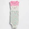 Baby First Favorites Tinyrib Ruffle Tank Κορμάκι (Σετ 3 τεμαχίων)