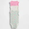 Baby First Favorites Tinyrib Ruffle Tank Κορμάκι (Σετ 3 τεμαχίων)