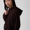 CashSoft Oversized Shaker-Stitch Hoodie