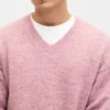 Χαλαρό κοντό πουλόβερ με V-neck