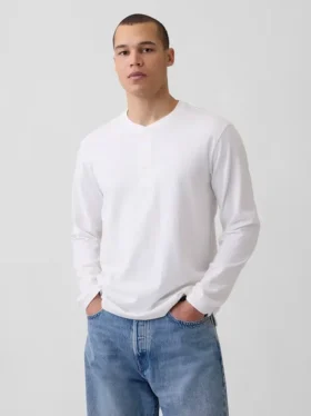 Χαλαρό πουκάμισο Henley