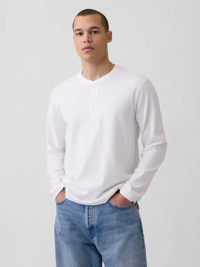 Χαλαρό πουκάμισο Henley