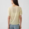 Χαλαρό Pουκάμισο με V-neck από μείγμα λινού
