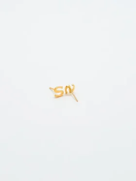 Χρυσά σκουλαρίκια με αρχικά Admiral Row