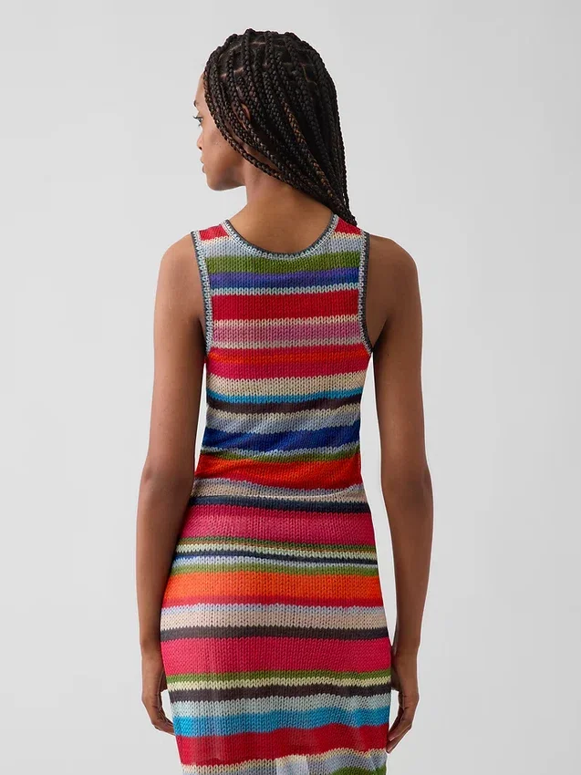 Διαφανές αμάνικο μπλουζάκι Gapstudio Happy Stripe
