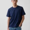 Ενήλικων, βαρύ, χαλαρό T-shirt με λογότυπο