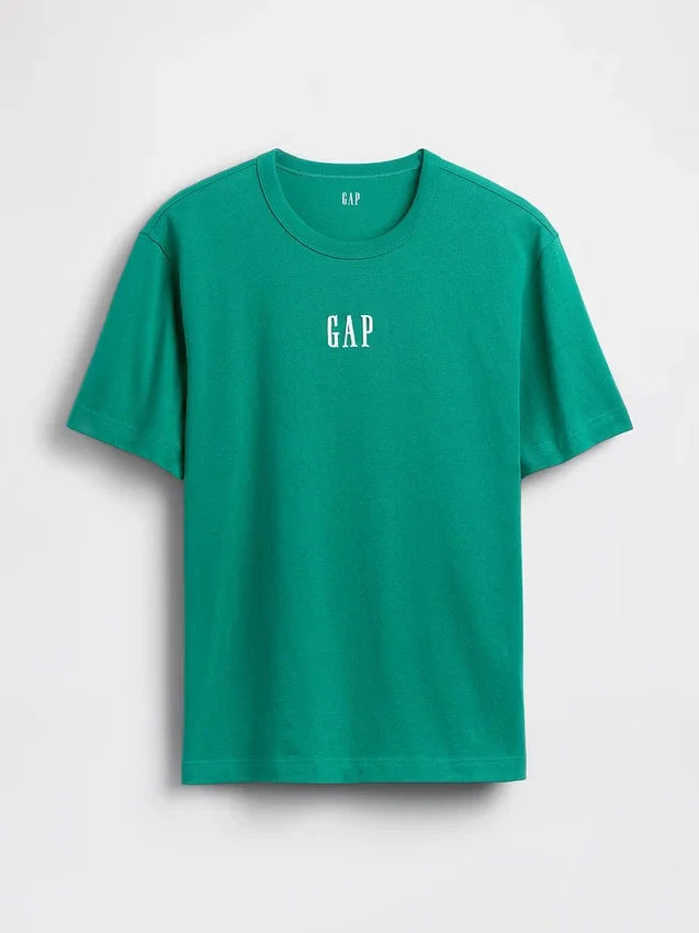 Ενήλικων, βαρύ, χαλαρό T-shirt με λογότυπο