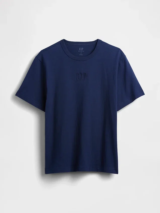 Ενήλικων, βαρύ, χαλαρό T-shirt με λογότυπο