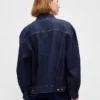 Εξαιρετικά μαλακό, oversized τζάκετ τζιν με φουσκωτά μανίκια