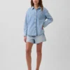 Εξαιρετικά μαλακό πουκάμισο τζιν σε oversized γραμμή