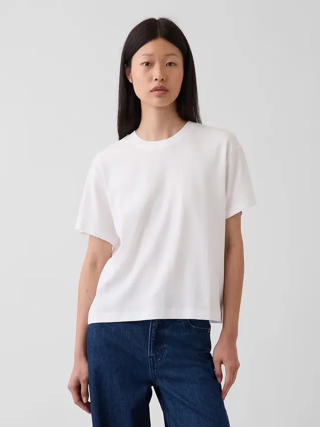 Φαρδύ T-shirt από βαμβάκι Supima®