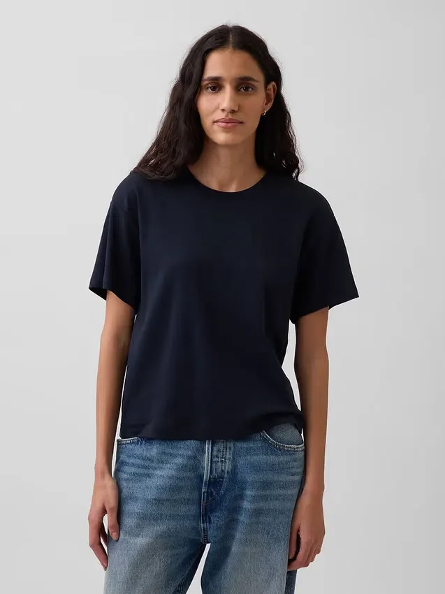 Φαρδύ T-shirt από βαμβάκι Supima®