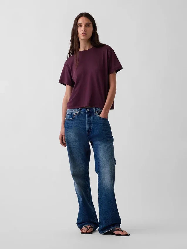 Φαρδύ T-shirt από βαμβάκι Supima®