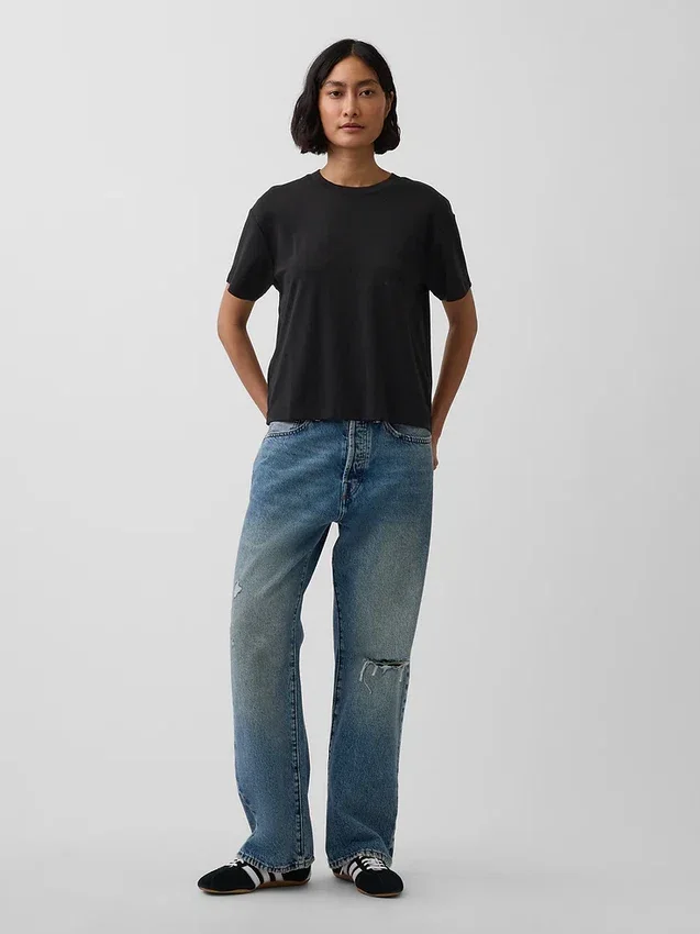Φαρδύ T-shirt από βαμβάκι Supima®