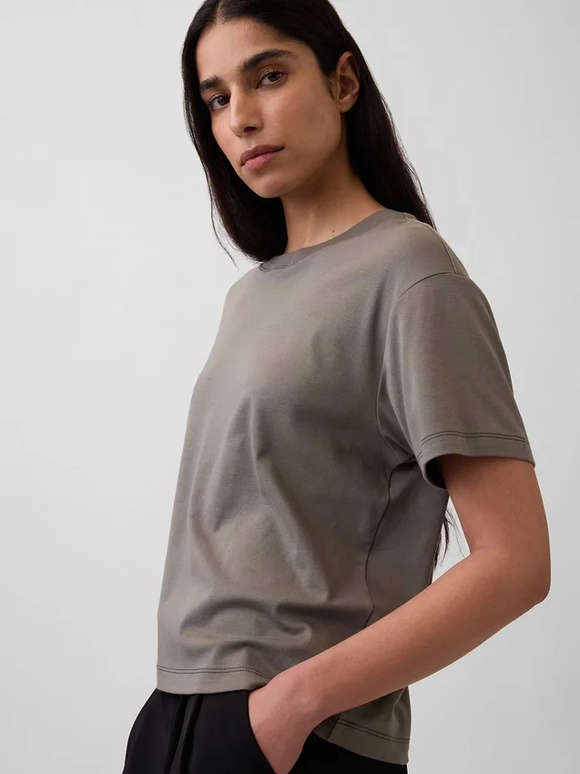 Φαρδύ T-shirt από βαμβάκι Supima®