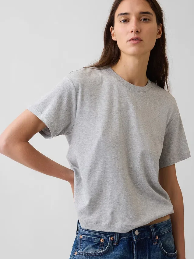 Φαρδύ T-shirt από βαμβάκι Supima®