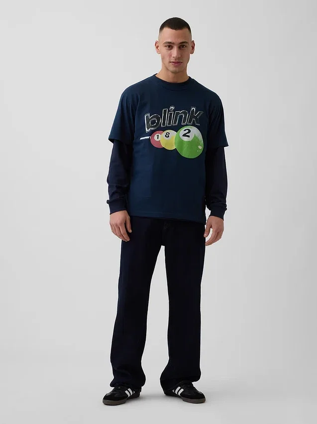 Φαρδύ T-shirt με σχέδιο Blink 182