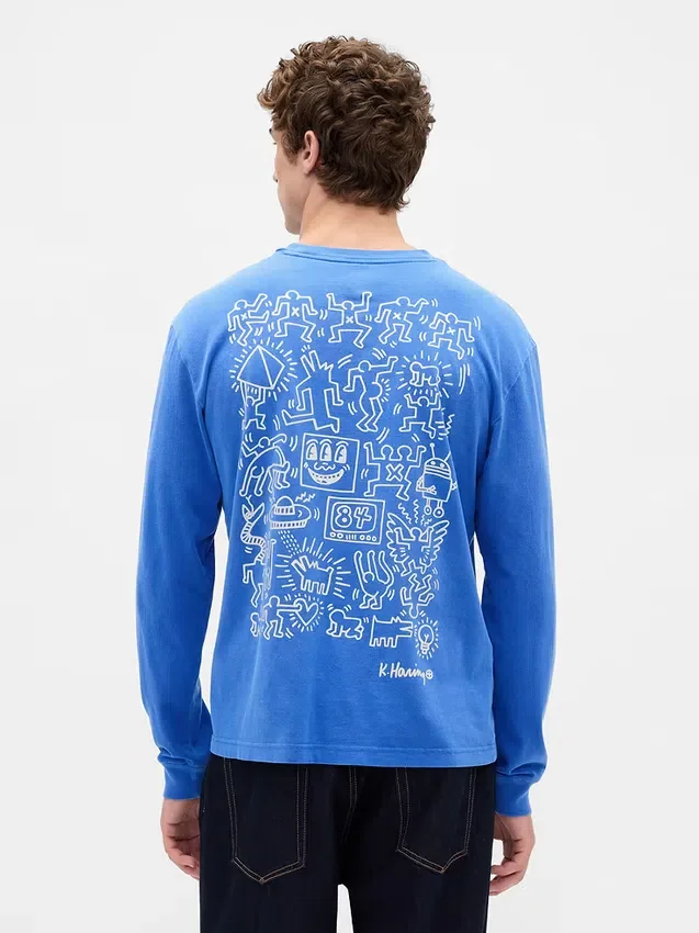 Φαρδύ T-shirt με σχέδιο Keith Haring