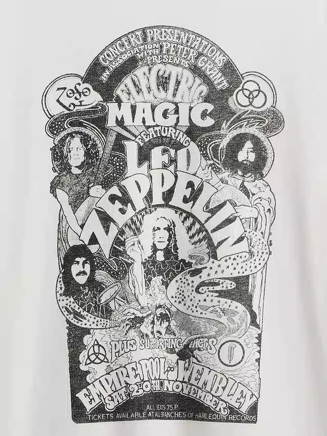 Φαρδύ T-shirt με σχέδιο Led Zeppelin
